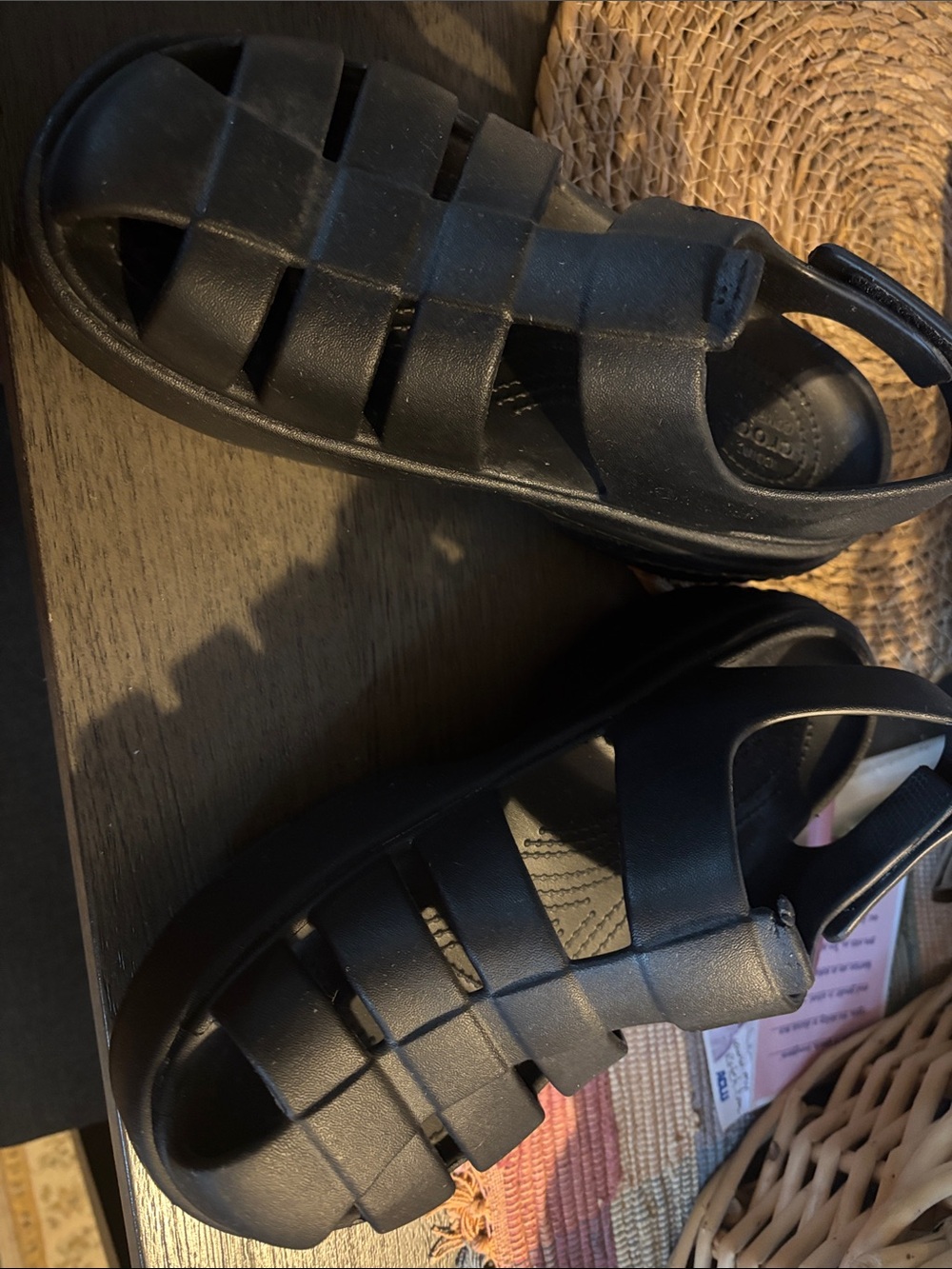 CROCS Women's Black Fisherman Sandals